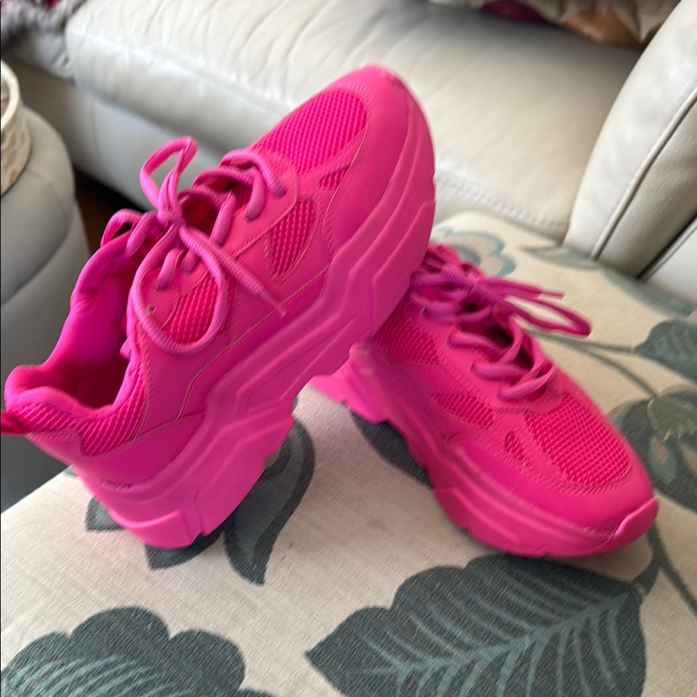 SOLD! New! H&M Vibrant Pink Sneakers-Size 7 /38